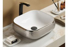 Раковина-чаша CeramaLux 45 см 78321, узор