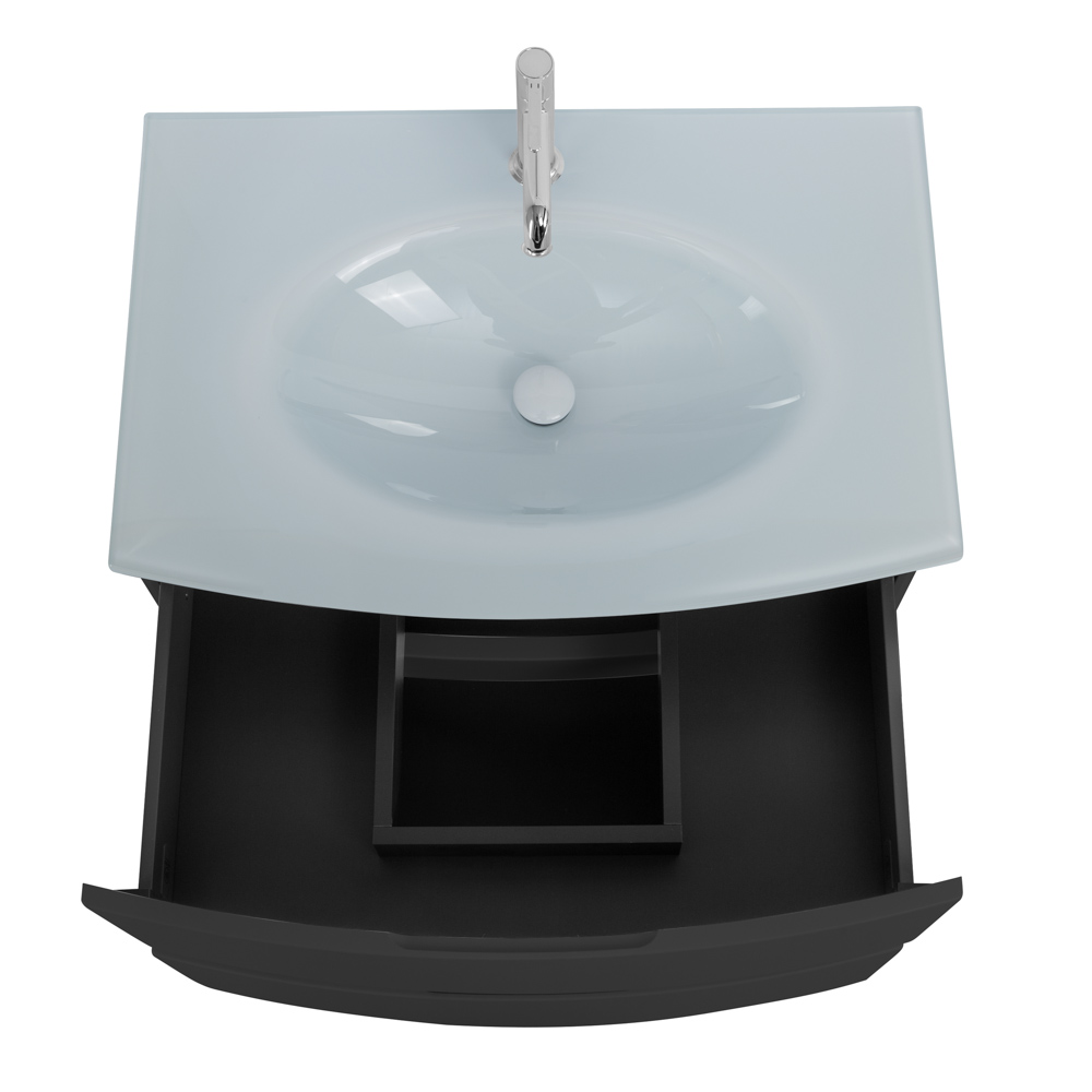 Приобрести cezares тумба подвесная с раковиной elettra 75 см grafite, стекло, графит 55522