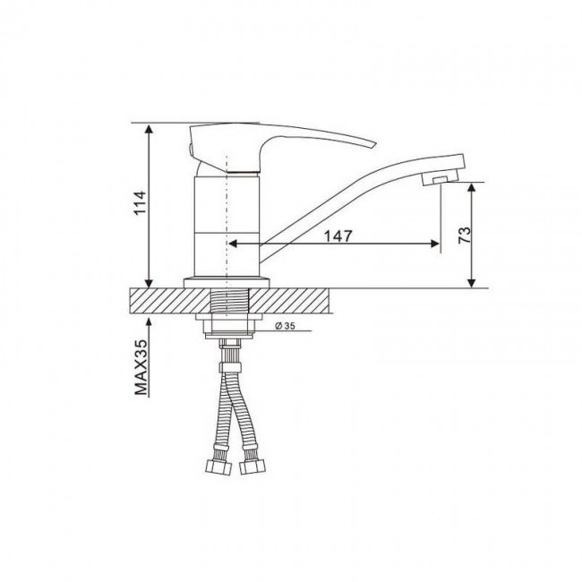 Приобрести gappo смеситель для кухни g4507 с длинным изливом, хром 86263