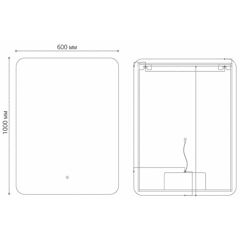 Приобрести grossman зеркало с подсветкой elegans промо 60х80 см, белое 17601001