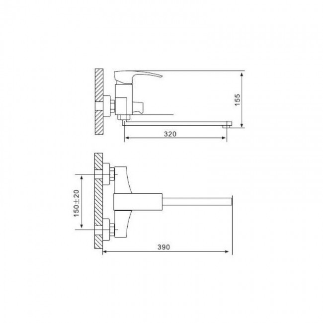 Приобрести gappo смеситель для ванны и душа g2207-7, белый 94944