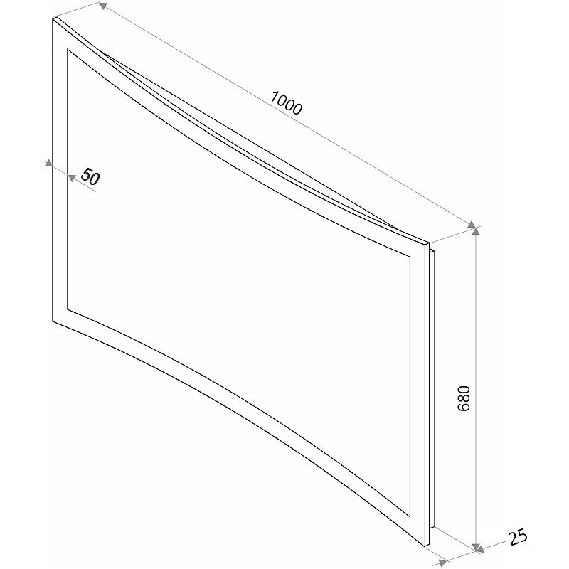 Приобрести continent зеркало с подсветкой silence 100х68 см, сенсорный включатель, белое
