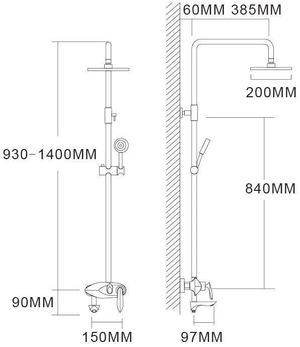 Приобрести grocenberg душевая система, черный\хром gb7001bc