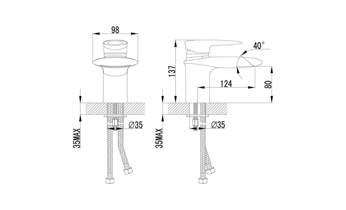 Приобрести lemark смеситель для раковины status, хром lm4446c