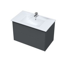 Sole Тумба подвесная Ultra 80 см с раковиной Next 80, серая матовая УТ000068462