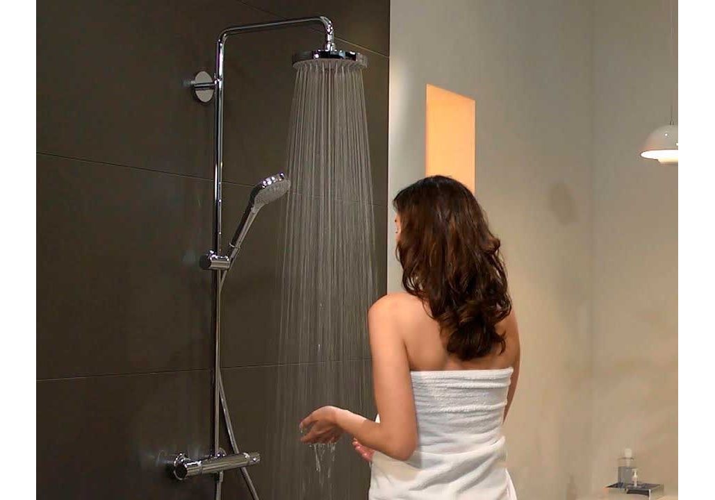 Приобрести душевая система hansgrohe croma select e 180 2jet showerpipe 27256400