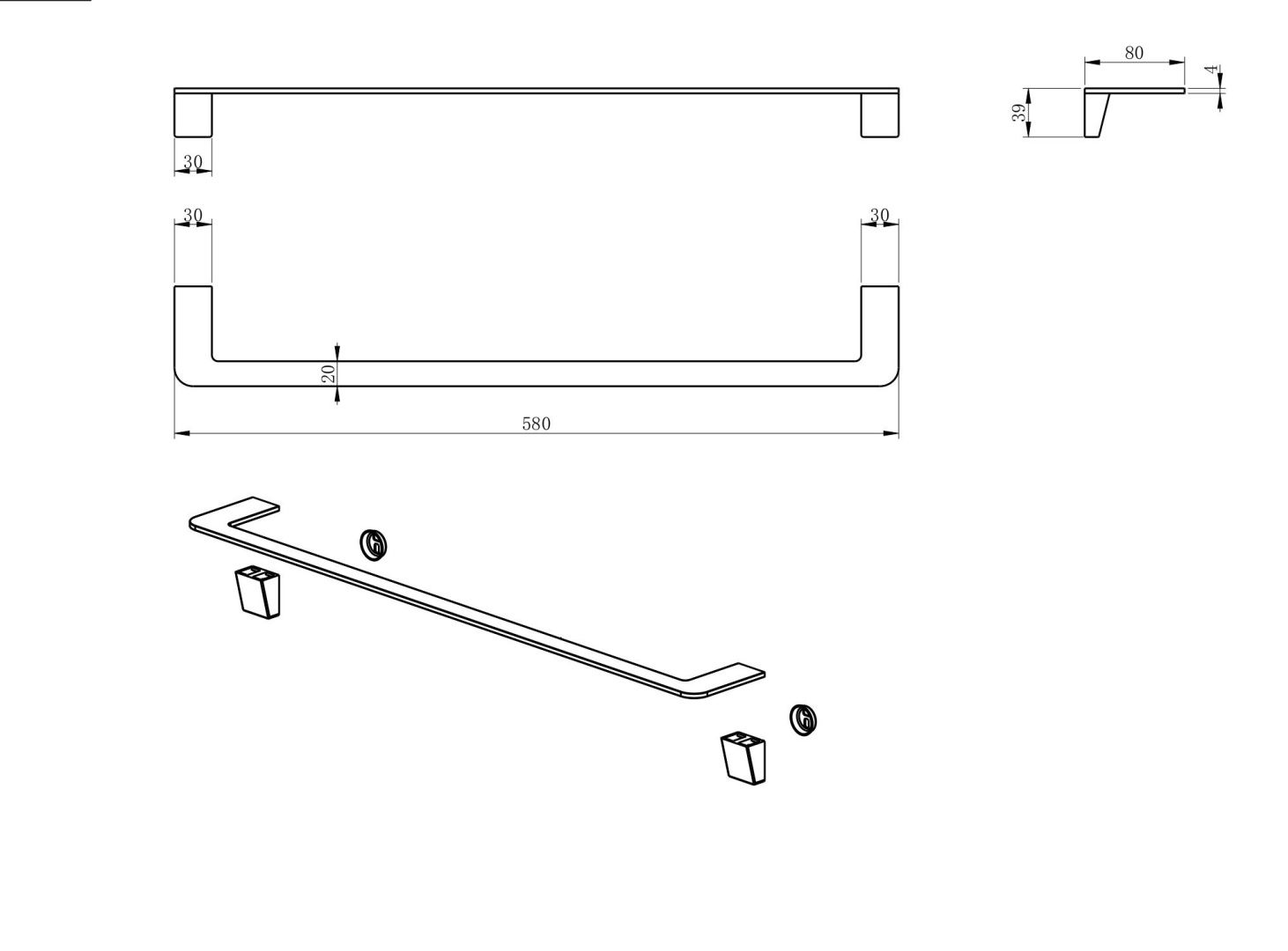 Приобрести полотенцедержатель wonzon & woghand, черный матовый (ww-v2101-mb)