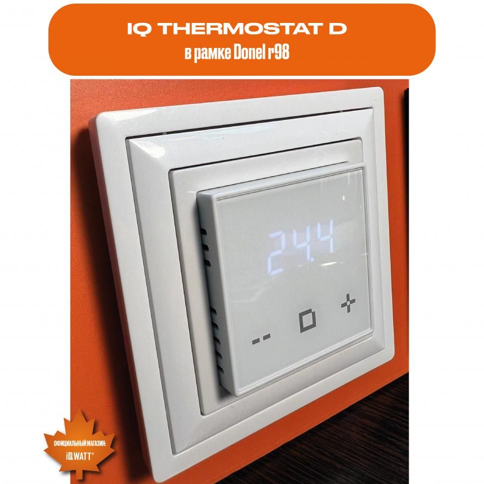 Приобрести iqwatt электронный терморегулятор iq thermostat d серебристый металлик , ж\к экран