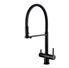 Grocenberg Смеситель для кухни с гибким изливом, черный матовый GB4095BL