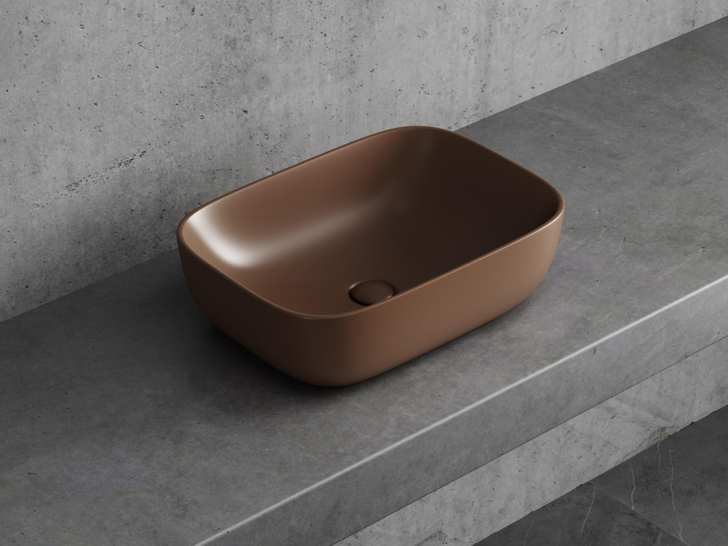 Приобрести hayzburg накладная раковина чаша 45х32 см, кофеин матовый hb-0039mdb