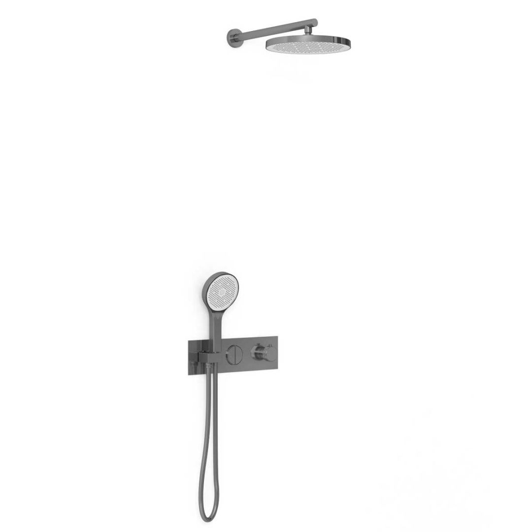 Приобрести vincea встраиваемая душевая система с термостатом, оружейная сталь vsfw-422t2gm