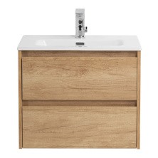 BelBagno Тумба с раковиной KRAFT 39 50 см, подвесная Rovere Nebrasca Nature, белая раковина