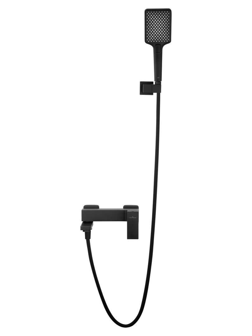 Приобрести смеситель для ванны с душем wonzon & woghand cube, черный матовый (ww-88639016-mb)