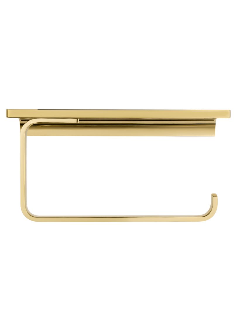 Приобрести держатель для туалетной бумаги с полкой wonzon & woghand eclipse, глянцевое золото (ww-9126-lg)