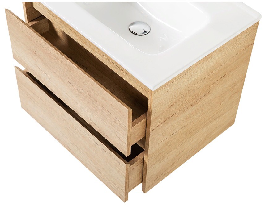 Приобрести тумба подвесная с раковиной belbagno kraft-700-2c-so-rnn 70 см, rovere nebrasca nature