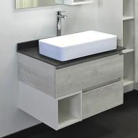 Приобрести сomforty тумба со столешницей и раковиной прага-75 дуб белый с раковиной 78189