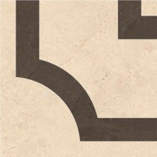 Декор напольный Kerranova Marble Trend 100x100 мм, MR, Crema Marfil, многоцветный