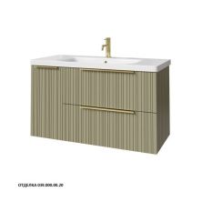 Caprigo Тумба с раковиной RAIN 100 см, левая, зеленая, эмаль