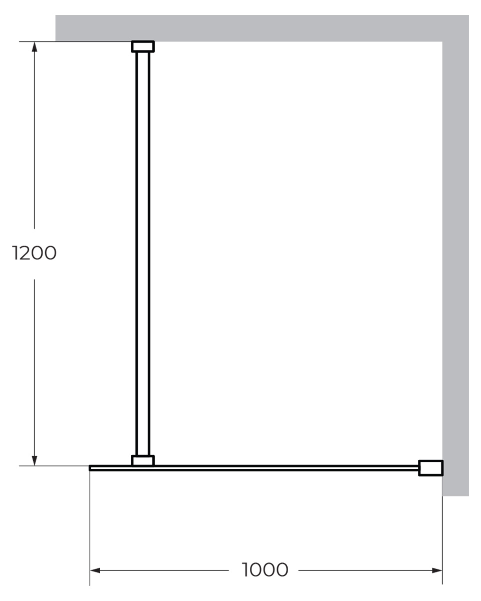 Приобрести cezares душевая перегородка liberta 100 см, бронза\черный liberta-l-1-100-120-br-nero