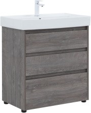Aquanet Тумба с раковиной Nova Lite 75 см,дуб рошелье (3 ящика)