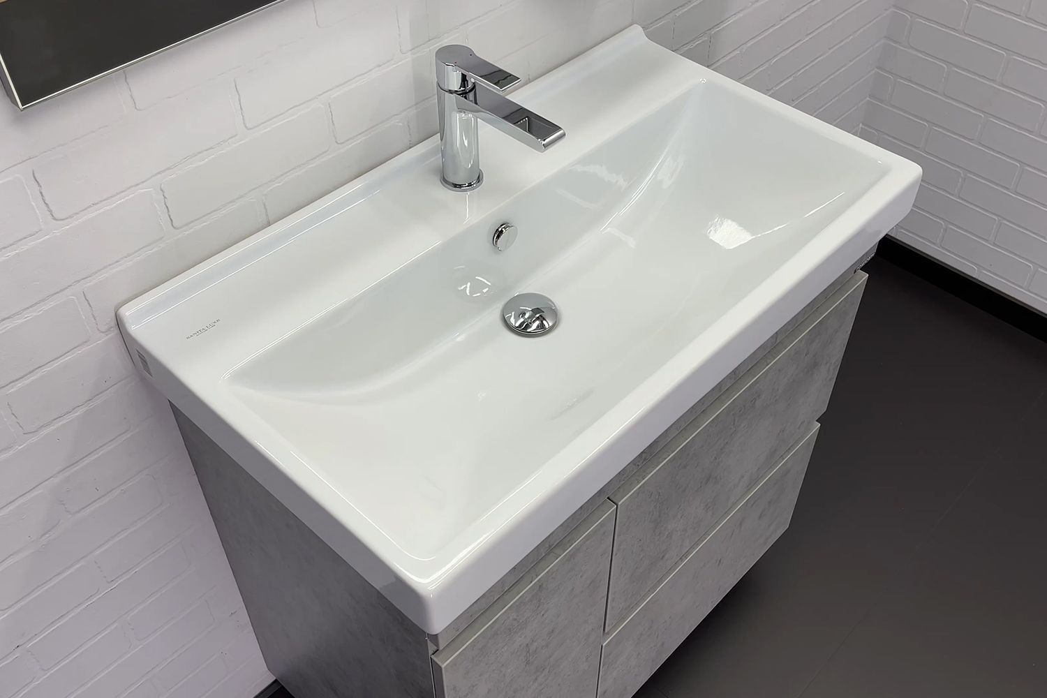 Приобрести сomforty тумба с раковиной осло-80н, светлый бетон