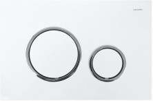 Azario Смывная клавиша, белая\хром AZ-8200-0045