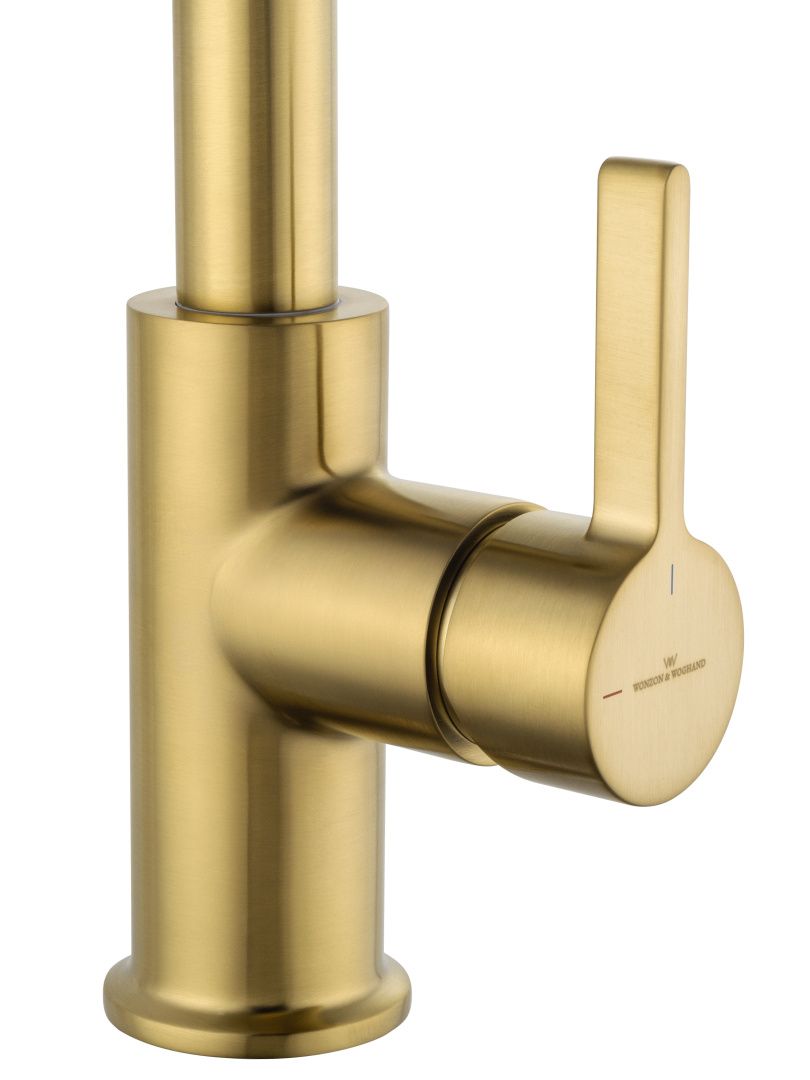 Приобрести смеситель для кухни c подключением фильтра wonzon & woghand, брашированное золото (ww-88458008-bg)