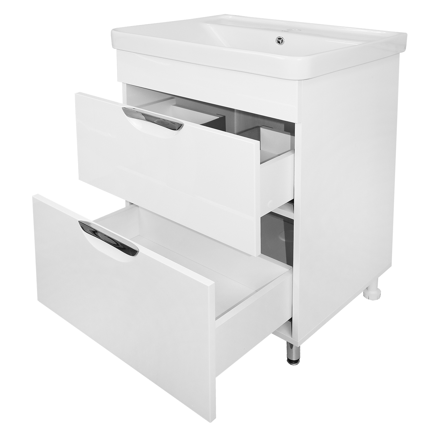 Приобрести loranto тумба напольная с раковиной стиль- 60/2 н "соло" 60х88 см, белая (cs00070755)