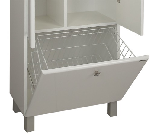 Приобрести пенал напольный акватон симпл двухстворчатый, корзина для белья, белый 1a137403sl010 