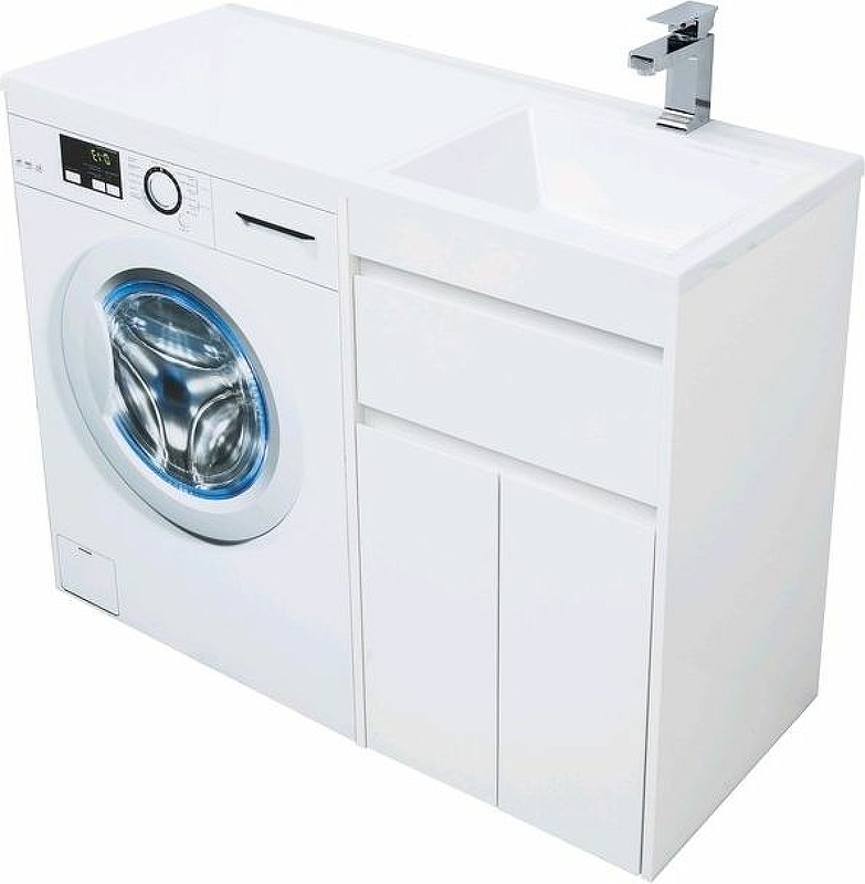 Приобрести aquanet тумба с раковиной токио 48 см, белая (напольная, 1 ящик, 2 дверцы)