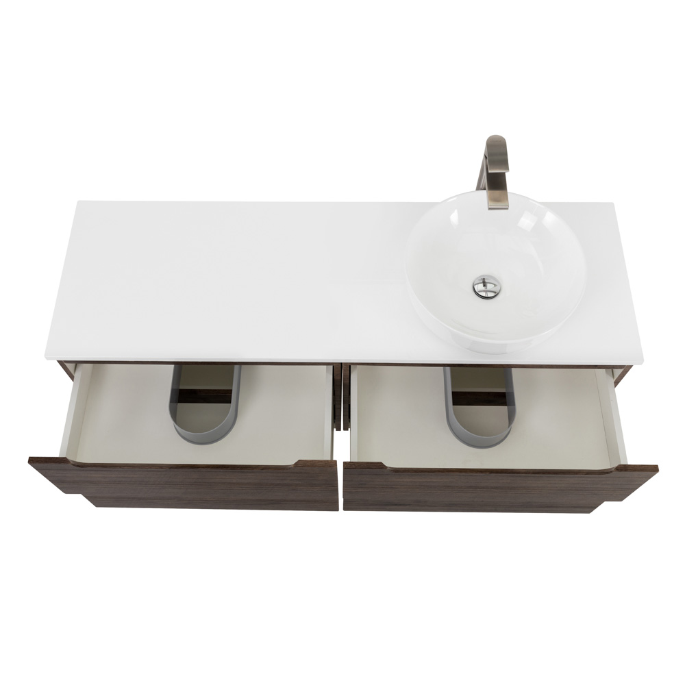 Приобрести belbagno тумба со столешницей etna 120 см, подвесная rovere moro, раковина справа