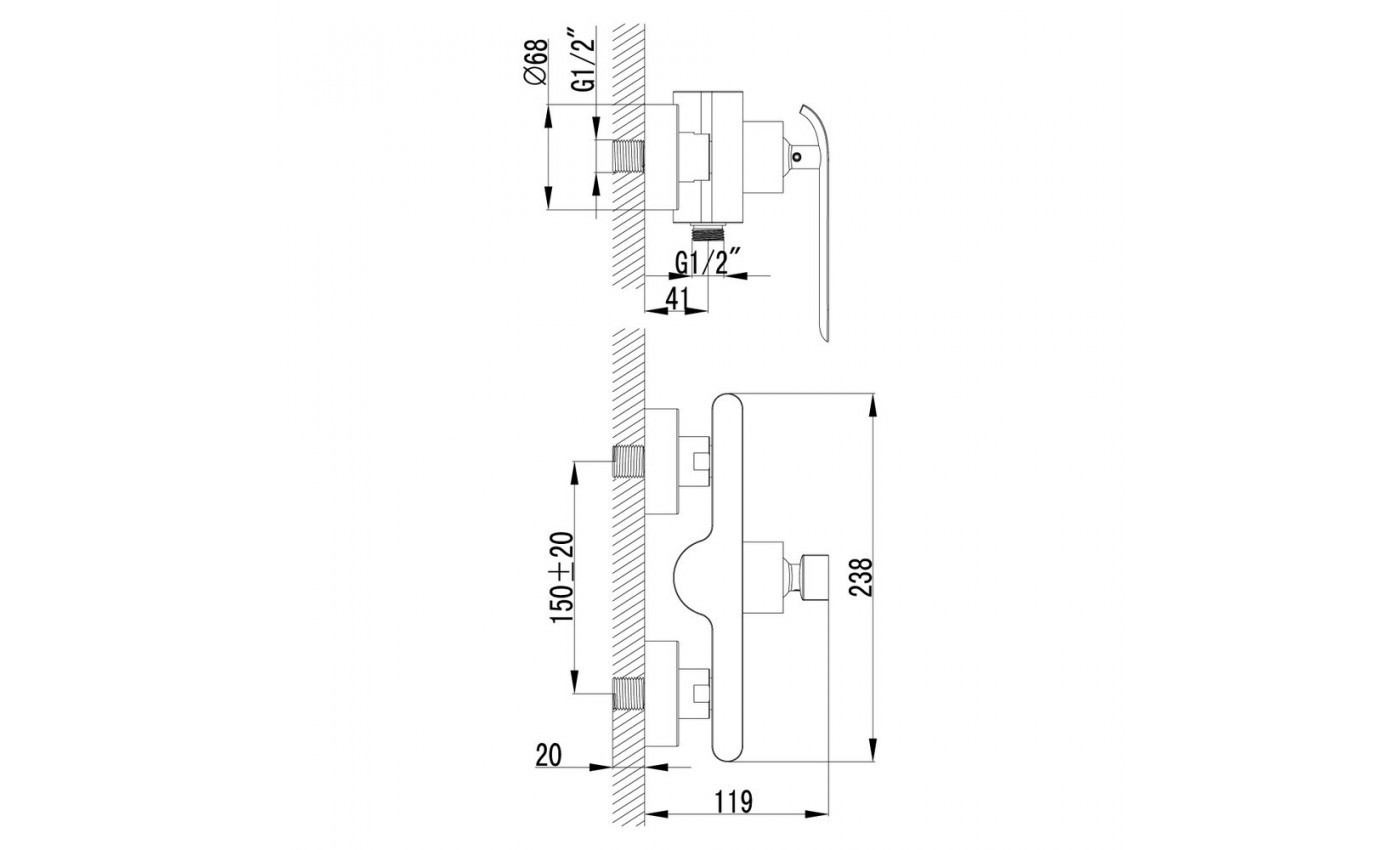 Приобрести lemark смеситель для душа melange, белый\хром lm4903cw