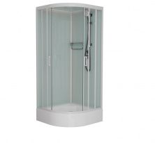 Frank Душевая кабина F409/1 White средний поддоном, полукруглая