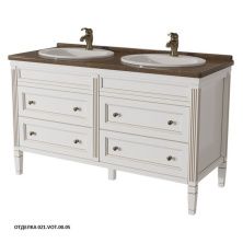 Caprigo Тумба с раковиной ALBION 140 см, белая, эмаль