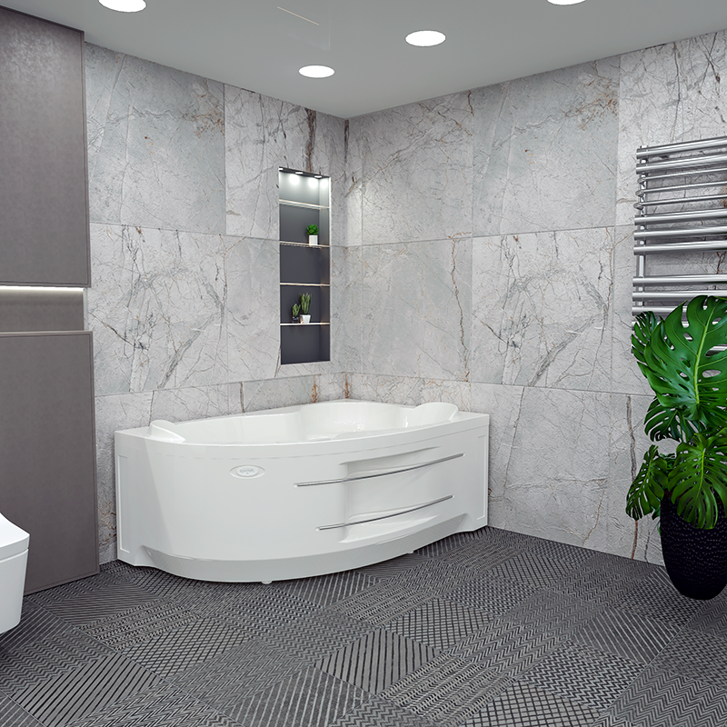 Приобрести ванна радомир ирма 169х110 см r ( комплект каркас)