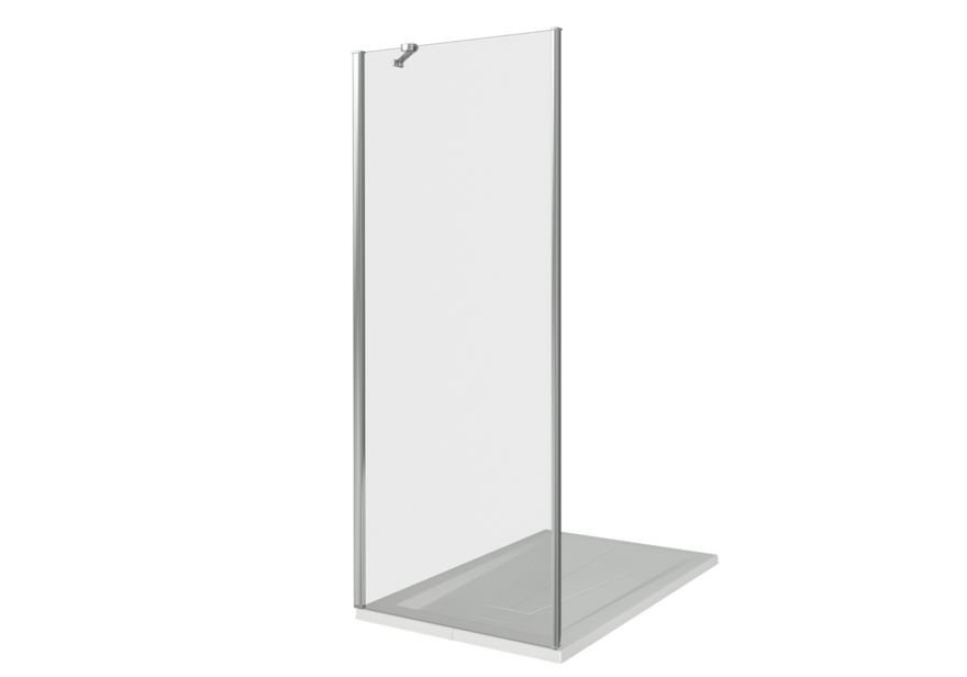 Приобрести стенка боковая bas mokka sp-100-c-we 100 см алюминий/прозрачное