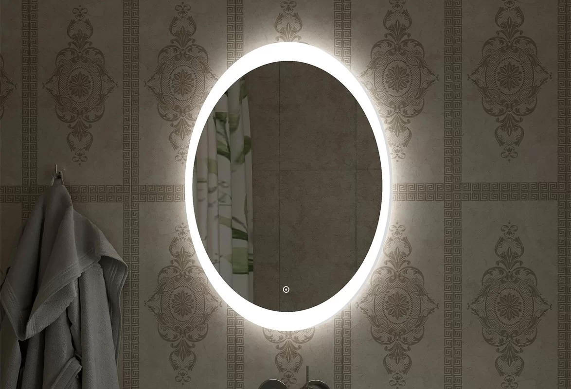 Приобрести continent зеркало с подсветкой lily 57х77 см, белое