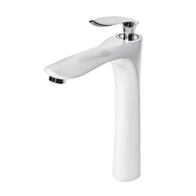 Grocenberg Смеситель для раковины, высокий, белый\хром GB3001WC