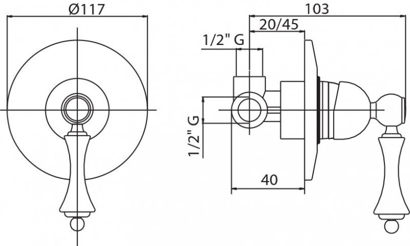 Приобрести cezares смеситель скрытого монтажа margot, золото margot-dim-03/24-m