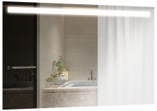 Azario Зеркало 100х70 см, белый, сенсорный выключатель, диммер, часы AZ-Z-030CS