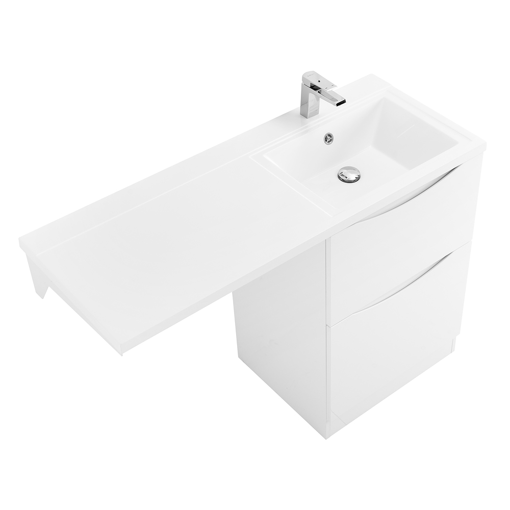 Приобрести belbagno тумба с раковиной напольная lavanderia 120 см, напольная 58/120-r bianco lucido, белая раковина