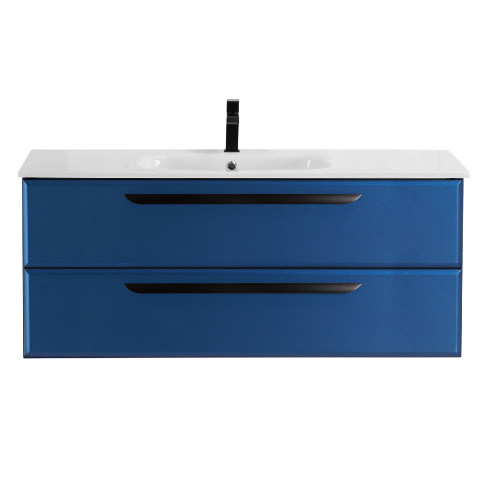 Приобрести cezares тумба подвесная с раковиной eco-cer 120 см sapfiro, синяя eco-cer-1200-2c-so-spf-p