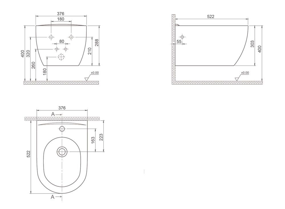 Приобрести boheme биде подвесное avva bello bianca, белое матовое 964-wm