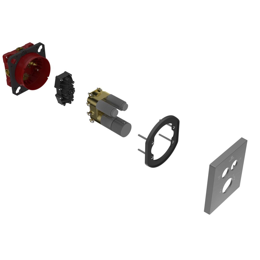 Приобрести vincea встраиваемый смеситель для душа inspire, термостат , оружейная сталь vscv-321t-mgm