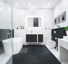 Cezares Тумба подвесная с раковиной BELLAGIO 106 см Grafite, левостороняя, графит 54715