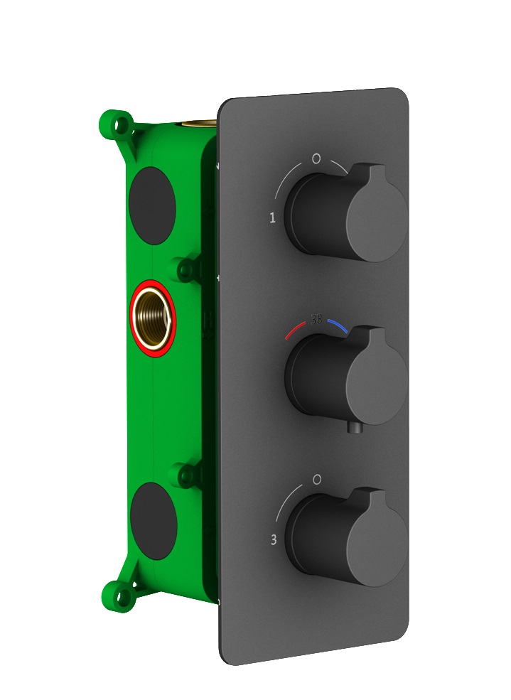 Приобрести душевая система встроенная с термостатом timo petruma sx-5149/03sm черный