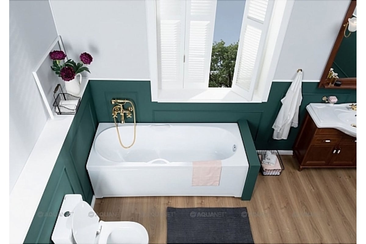 Приобрести aquanet акриловая ванна dali 150x70 см, белая