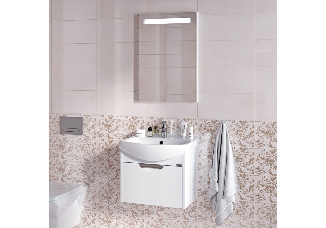 Приобрести зеркало cersanit base 010 led 40 см, lu-led010*40-b-os