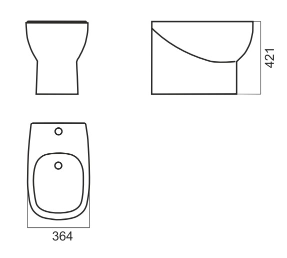 Приобрести биде sanita luxe infinity 36.4хх42