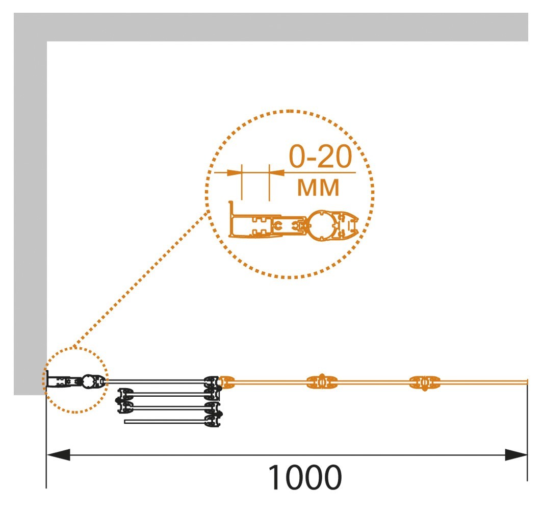 Приобрести cezares шторка для ванны pratico 100х140см pratico-v-4-100/140-c-cr